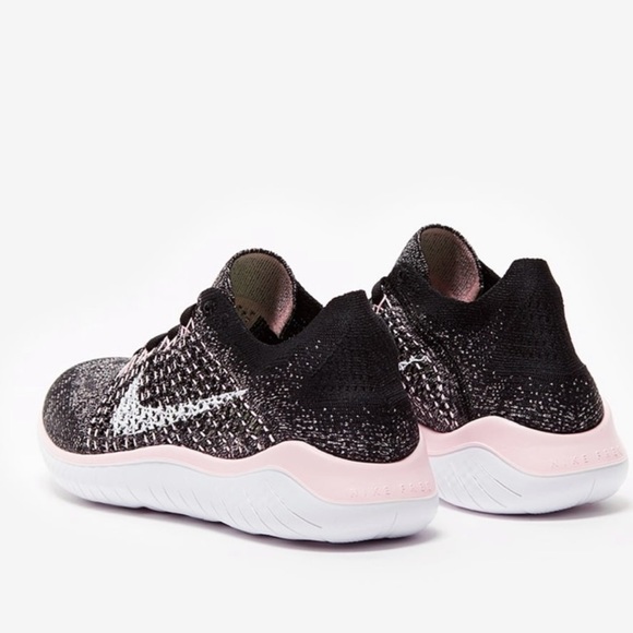 Nike Free RN Flyknit Black/Pink Foam - Picture 6 of 10
